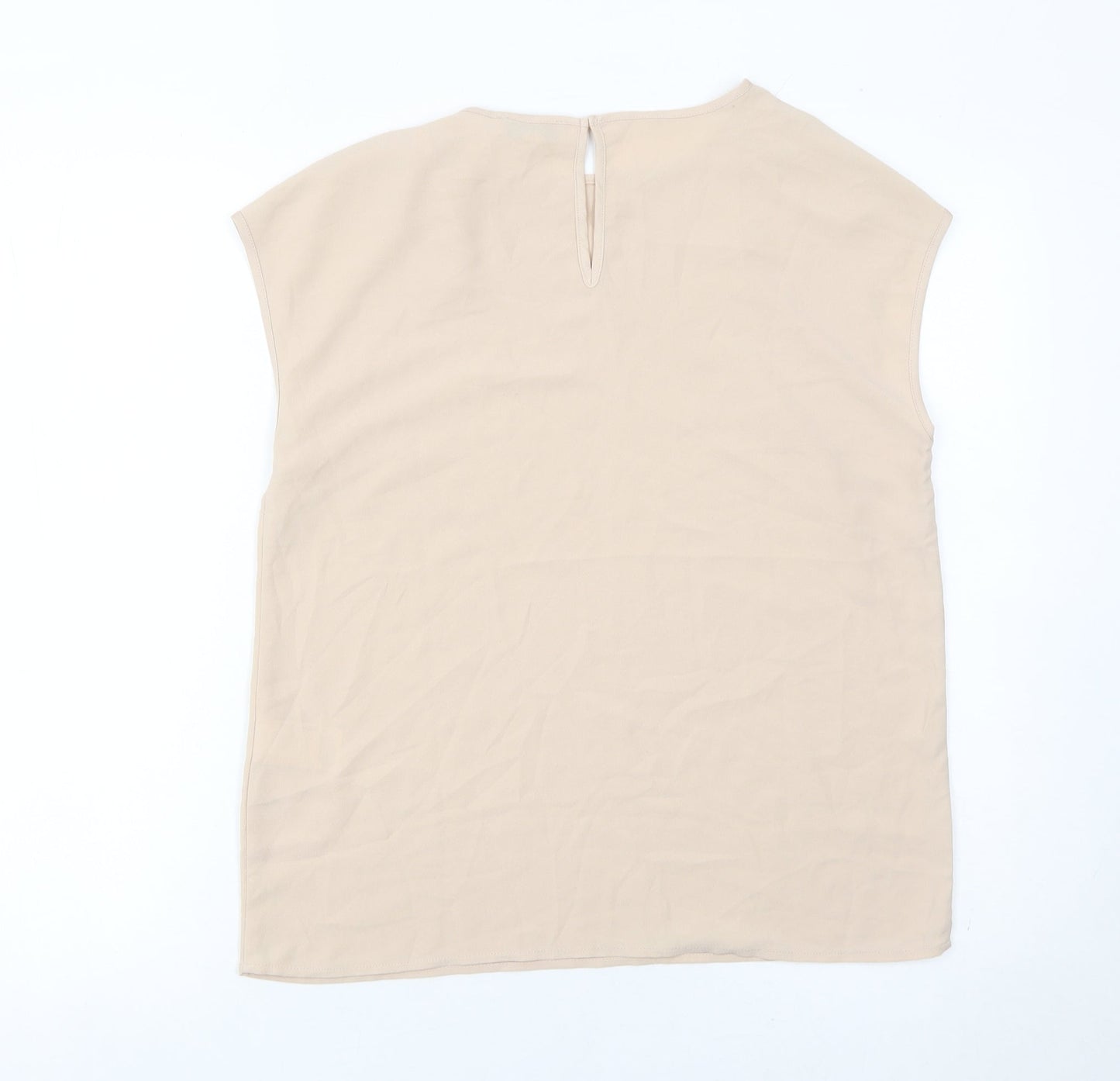 Warehouse Women’s Beige Blouse Size 8 Sleeveless Workwear Top