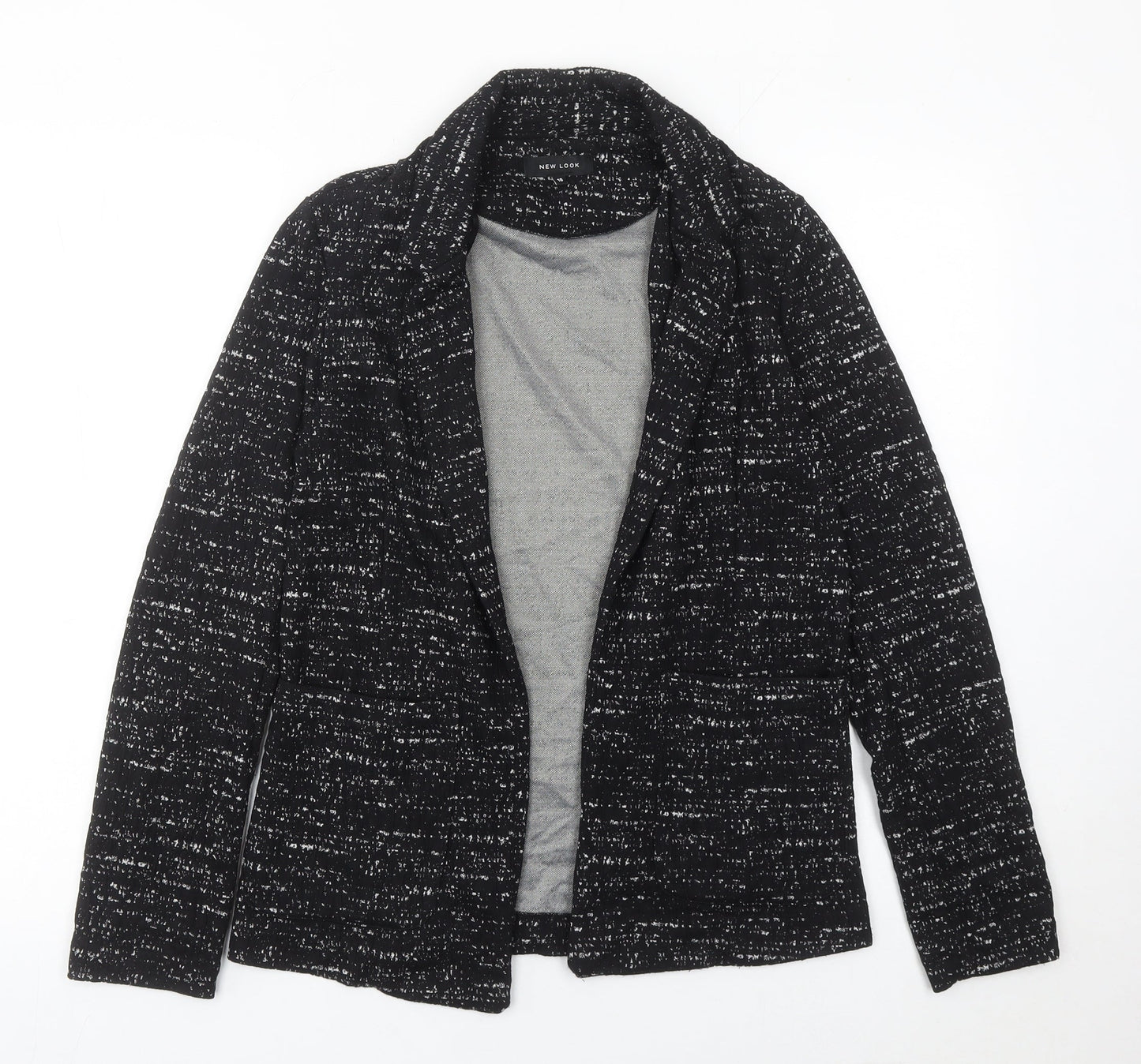 New Look Women’s Black Flecked Blazer Size 10 Workwear Jacket