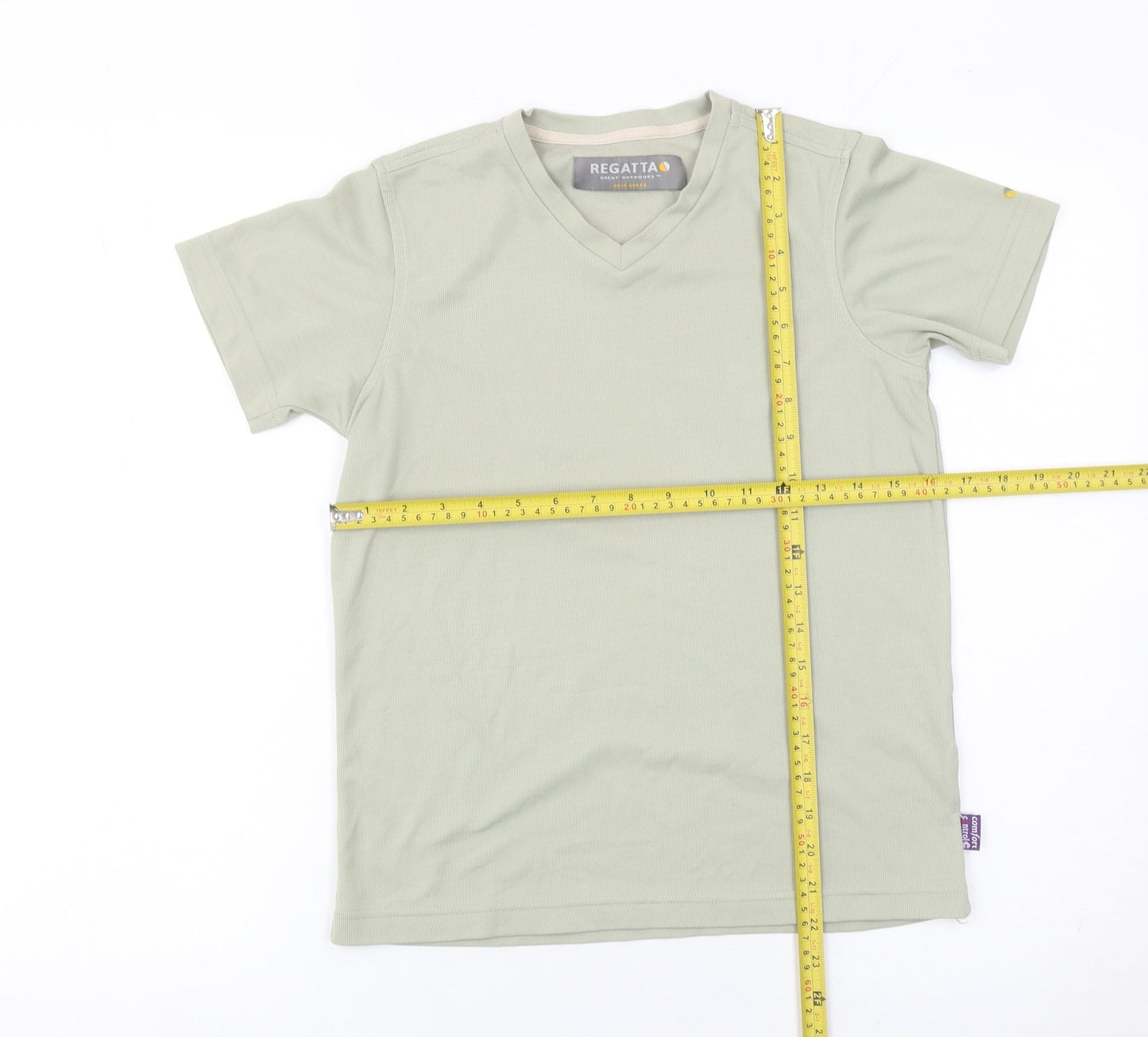 Regatta Womens Green Size 10 V-Neck Short Sleeve Activewear T-Shirt