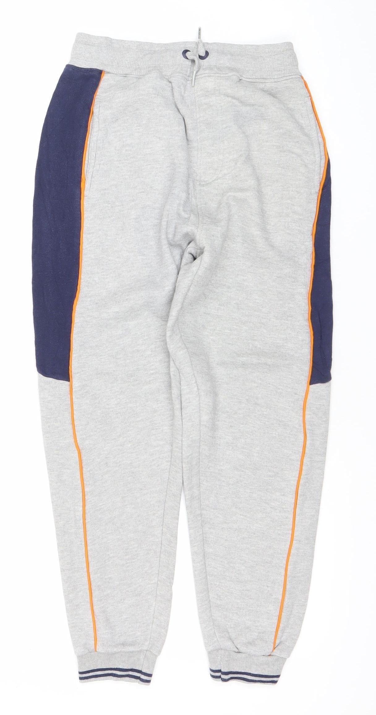 Firetrap Boys Grey Jogger Trousers 11-12 Years Cotton Blend Activewear