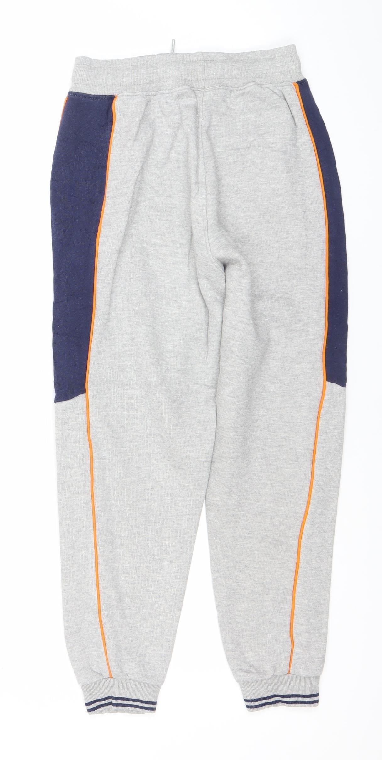 Firetrap Boys Grey Jogger Trousers 11-12 Years Cotton Blend Activewear