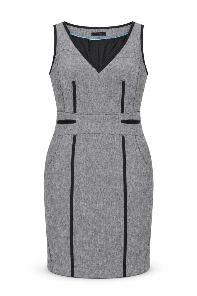 Debenhams Women’s Grey Sheath Work Dress Size 10 Sleeveless