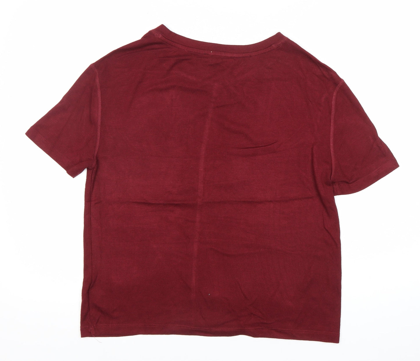 Marks and Spencer Womens Red Basic Short Sleeve T-Shirt S