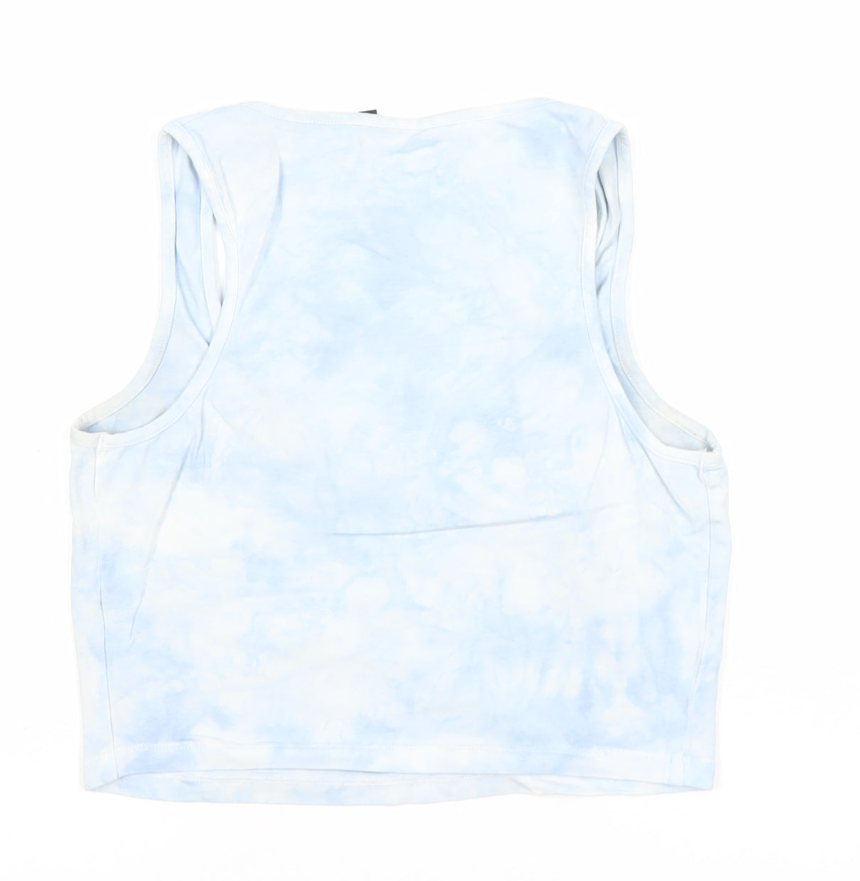ASOS Women’s Blue Tie Dye Cropped Tank Top Size 12 Cotton Stretch