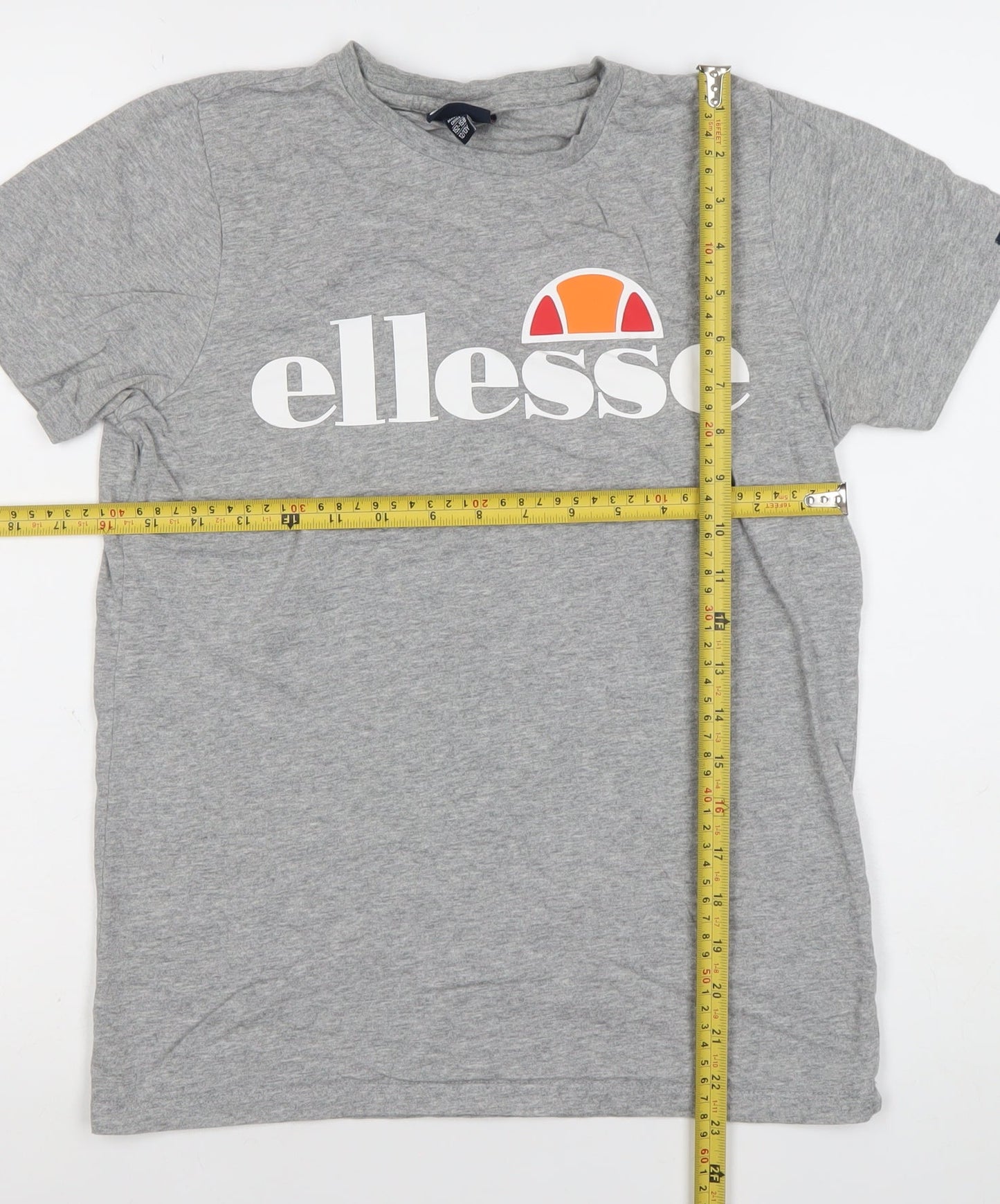Ellesse Boys Grey Logo T-Shirt 12-13 Years Short Sleeve Cotton