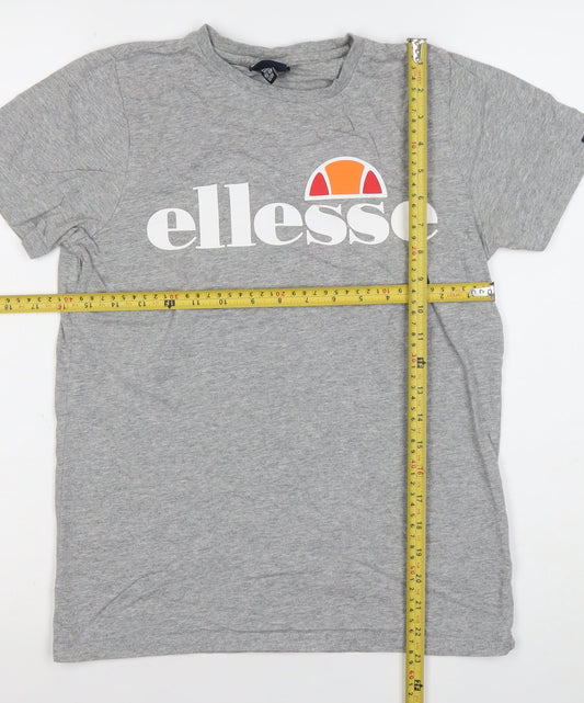 Ellesse Boys Grey Logo T-Shirt 12-13 Years Short Sleeve Cotton