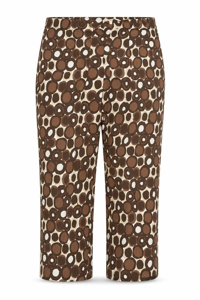 Bandolera Women’s Brown Geometric Capri Trousers Size 12