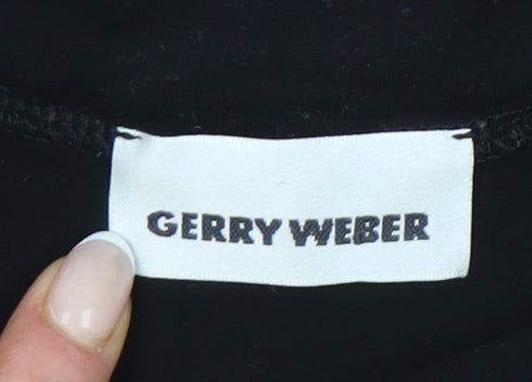 Gerry Weber Women’s Black Size 10 Boat Neck Stretch T-Shirt