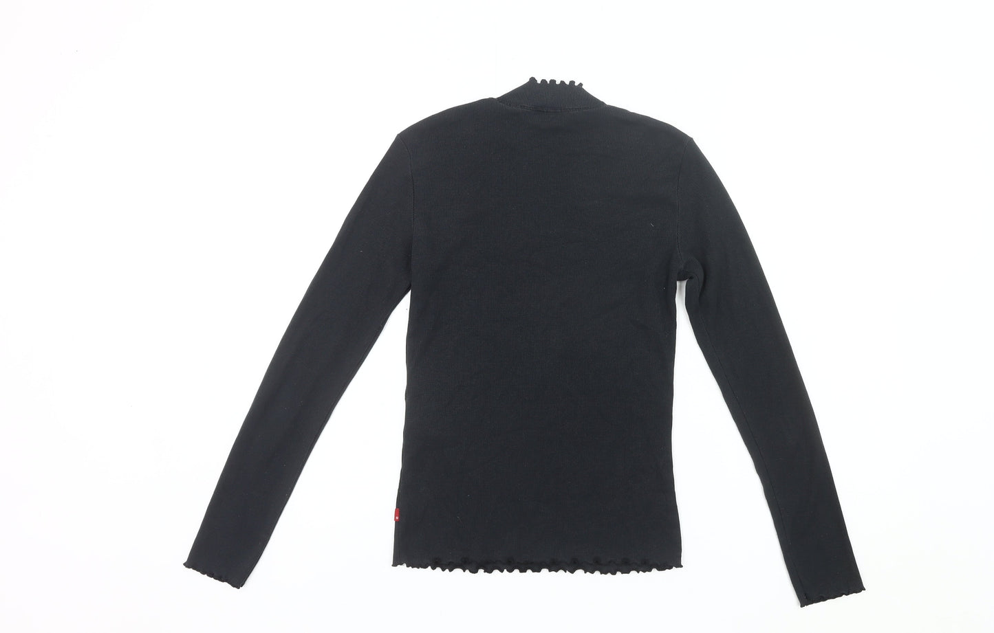 Levi's Womens Black XS Slim Fit Mock Neck Long Sleeve Top