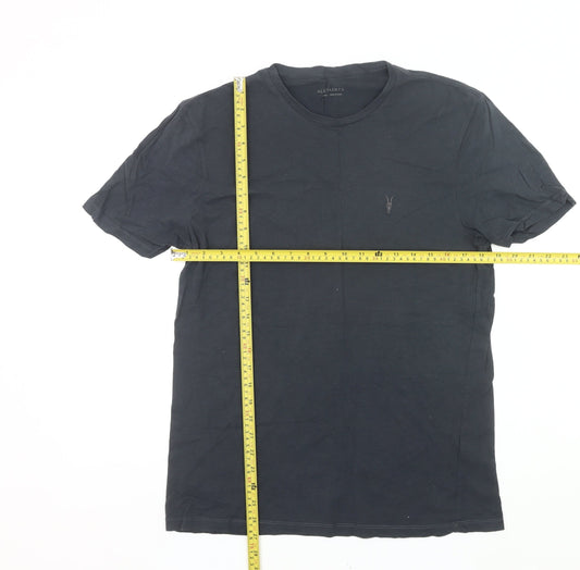 AllSaints Men’s Black Slim Fit Crew Neck T-Shirt Size L
