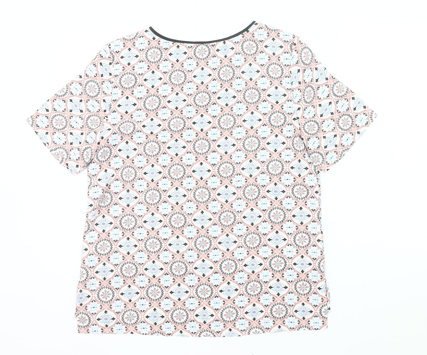 Marks and Spencer Womens Multicoloured Size 12 Geometric T-Shirt