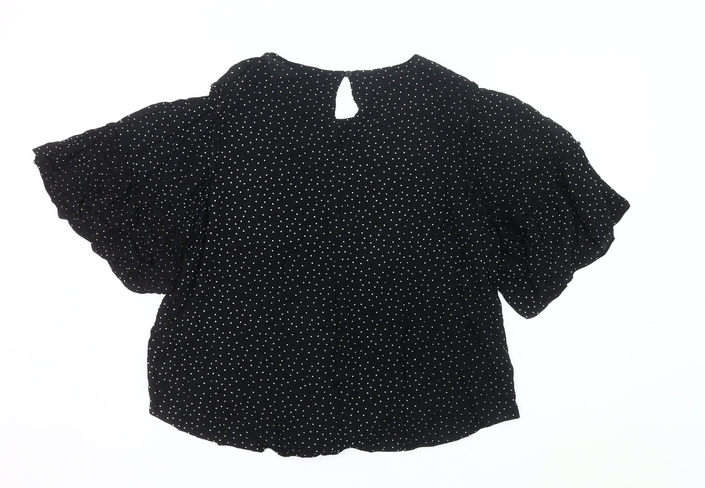 Red Herring Women’s Black Polka Dot Tunic Blouse Size 18