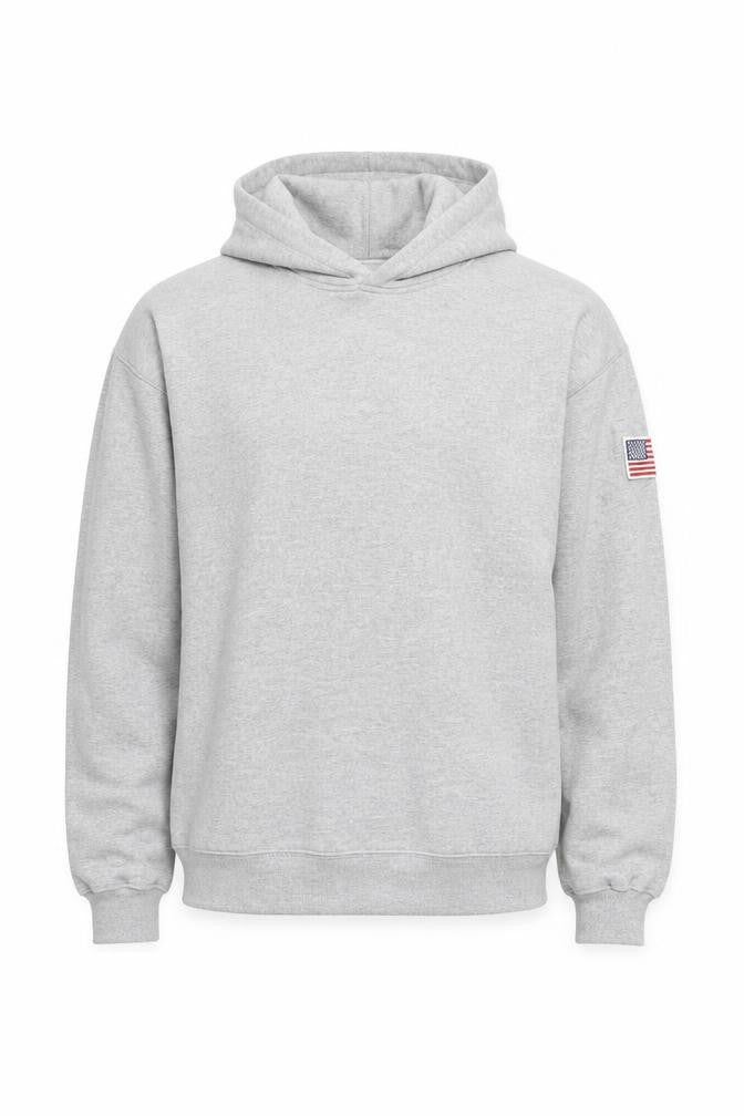 Belief Mens Grey Pullover Hoodie Medium Graphic Print USA Logo