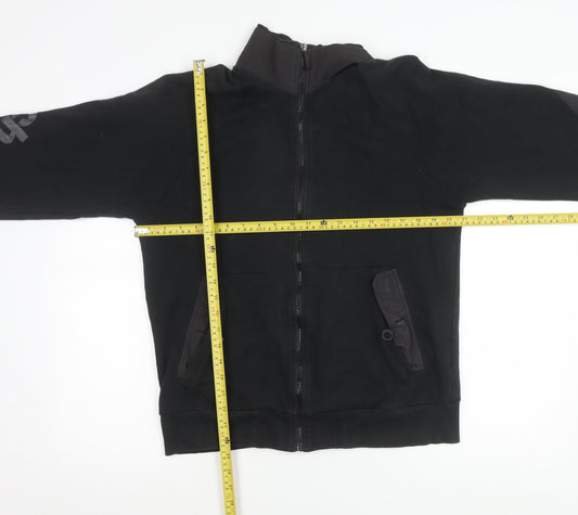 Bench Men's Black Full Zip Casual Jacket Size M Cotton Blend
