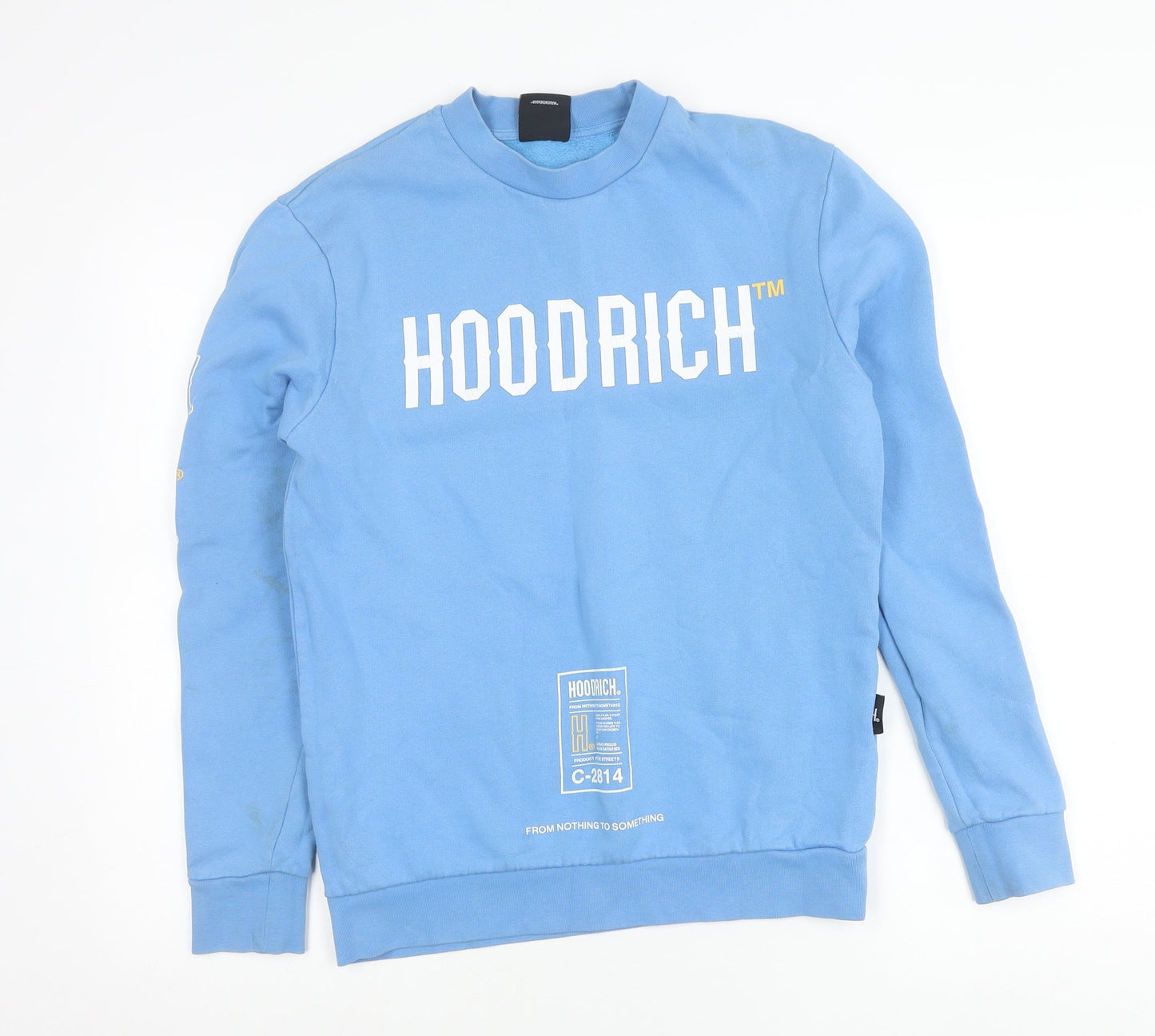 Hoodrich Men’s Blue XS Crew Neck Graphic Sweatshirt Cotton Blend