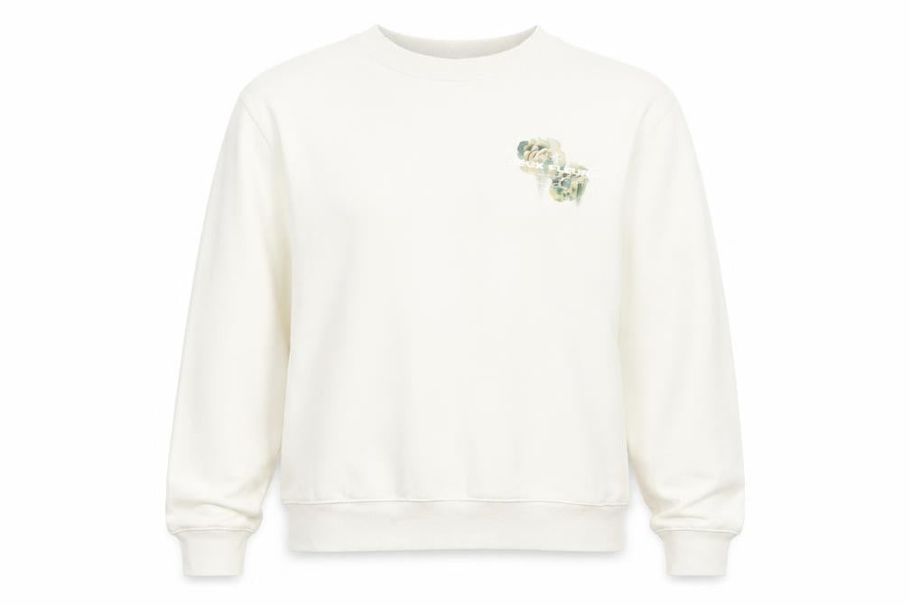 River Womens Island White Floral Graphic Pullover Sweatshirt Size M
