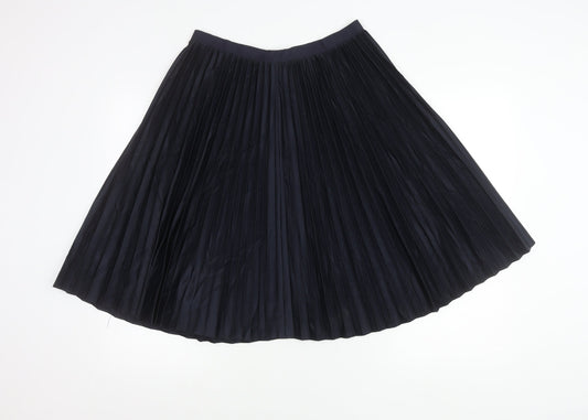 Scotch & Soda Womens Blue Pleated Midi Skirt Size S