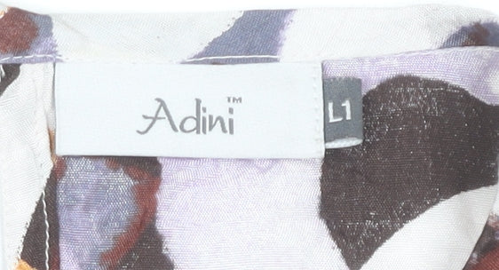 Adini Women’s Multicoloured Viscose Knee Length Shift Dress L