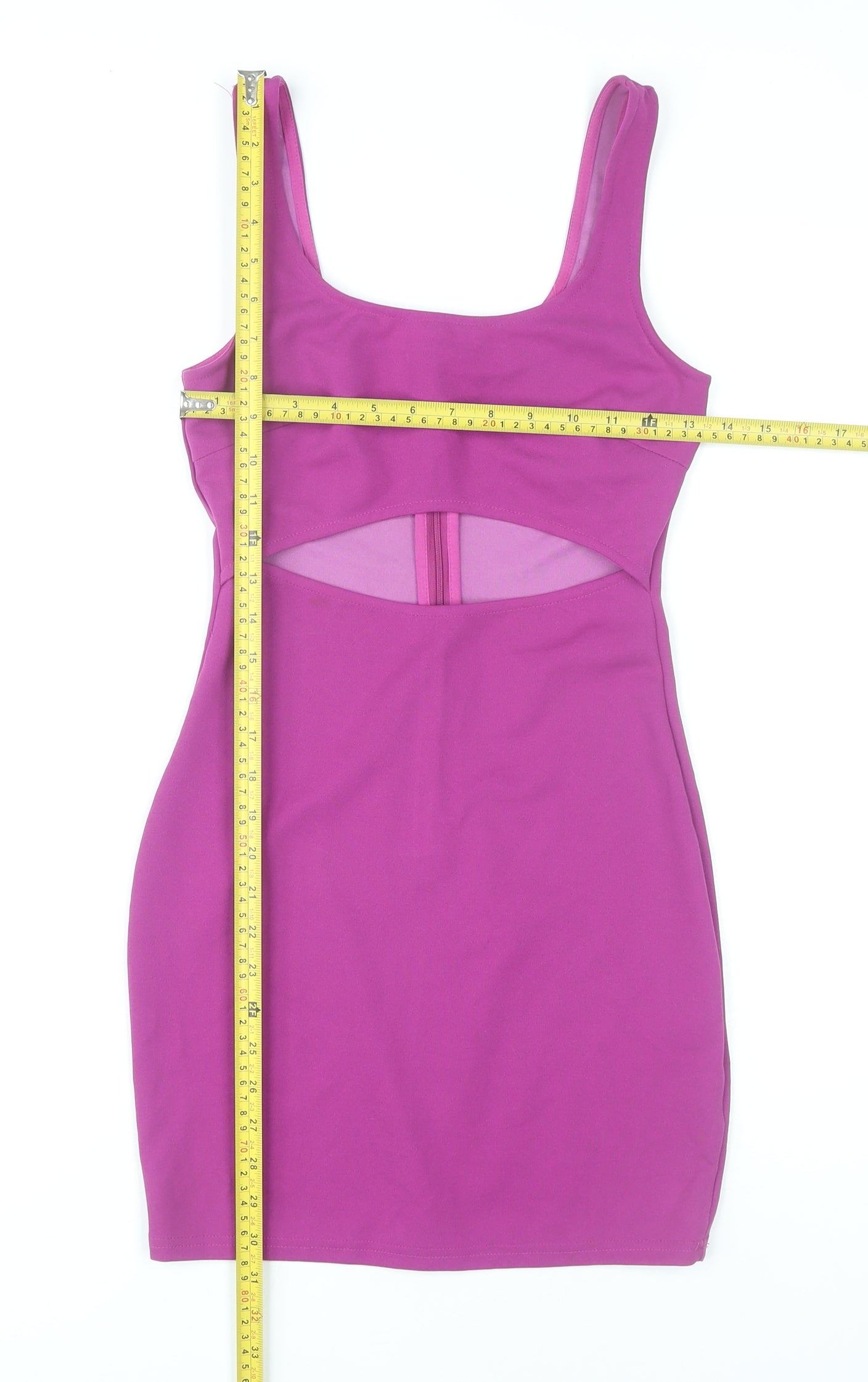 Parisian Women’s Pink Scoop Neck Bodycon Cut Out Dress Size 6