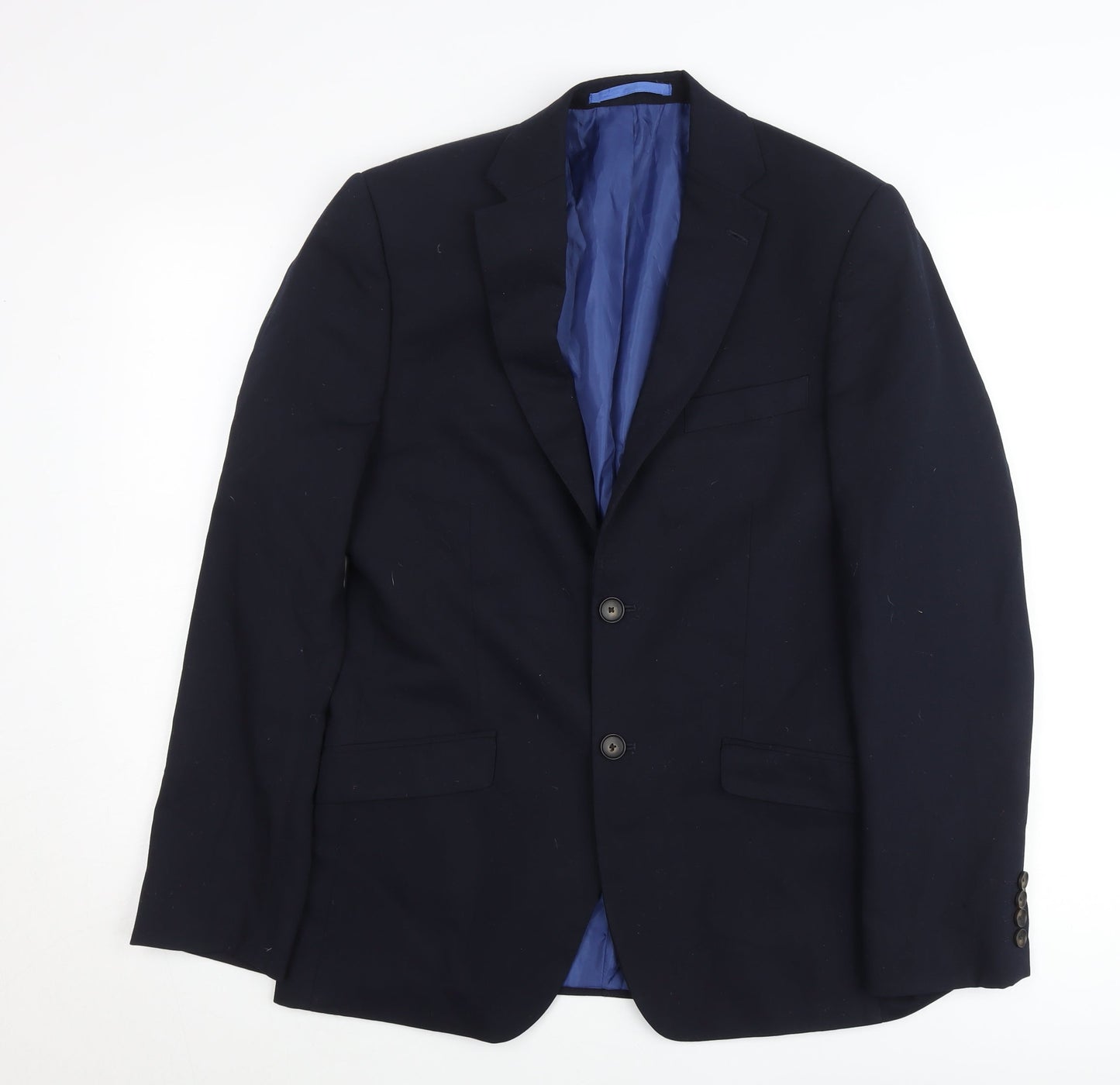 Marks and Spencer Men's Blue Slim Fit 36R Suit Jacket Wool Blend