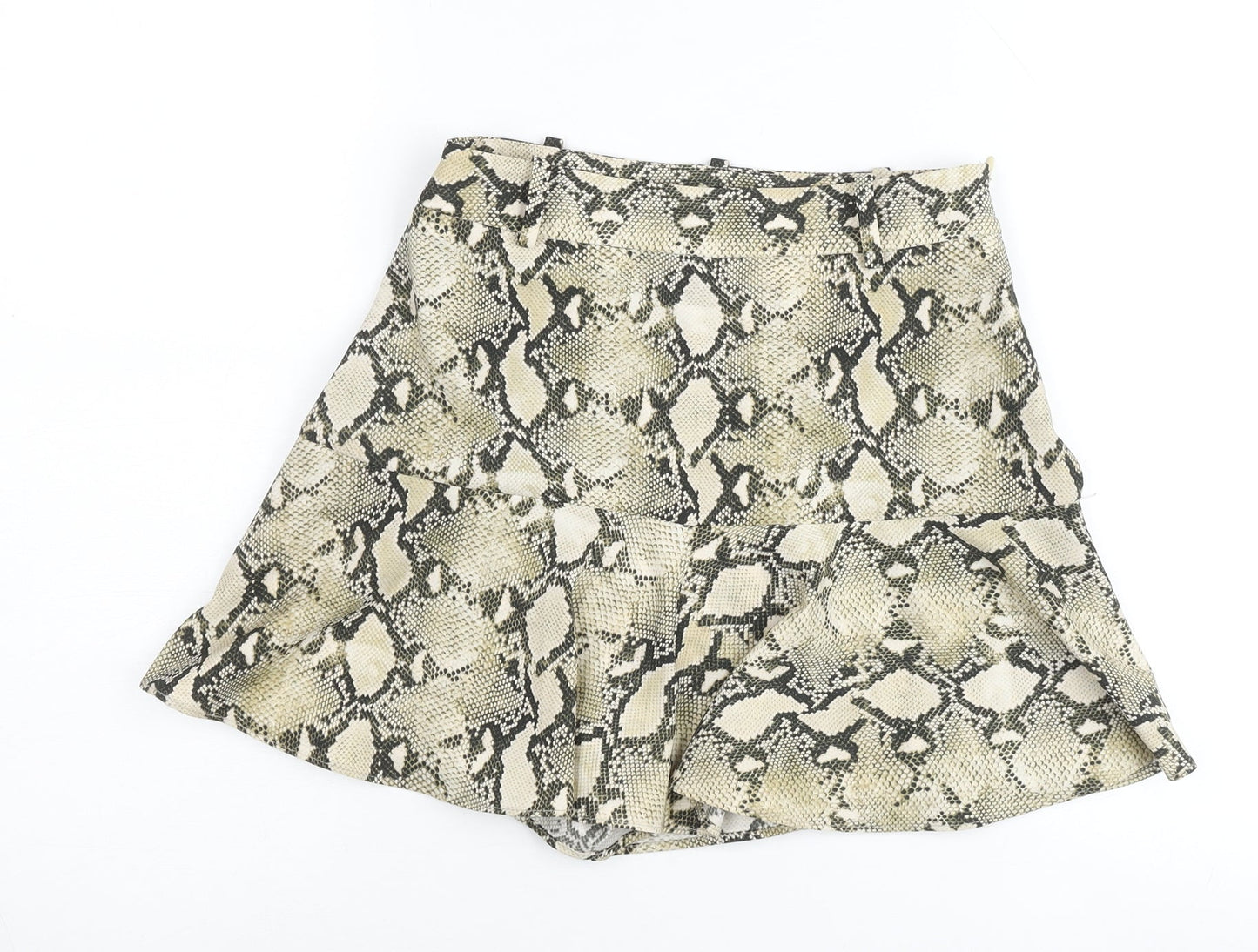 Zara Basic Women’s Multicoloured Snake Print Short A-Line Skirt XS
