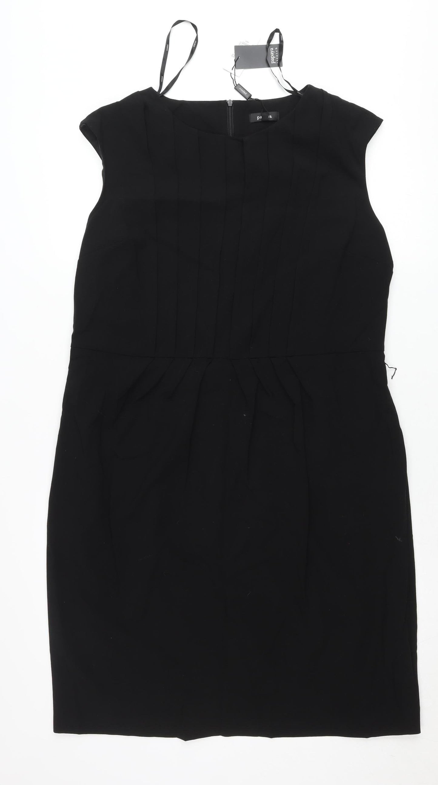 Papaya Women’s Black Size 20 Sheath Knee Length Stretch Dress