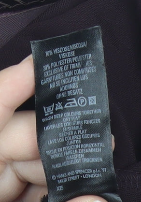 Marks and Spencer Women’s Brown Sleeveless Blouse UK 20 Round Neck