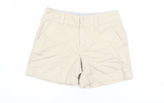 Tommy Hilfiger Women Beige Chino Shorts Size 4 Cotton Casual