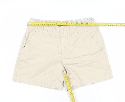 Tommy Hilfiger Women Beige Chino Shorts Size 4 Cotton Casual