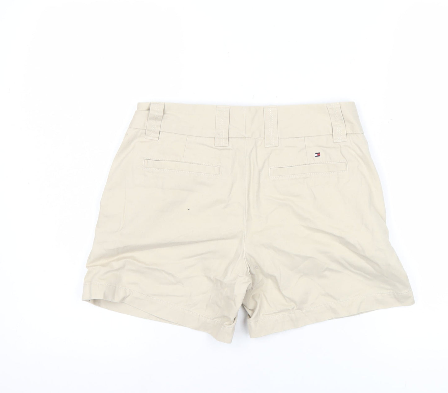 Tommy Hilfiger Women Beige Chino Shorts Size 4 Cotton Casual