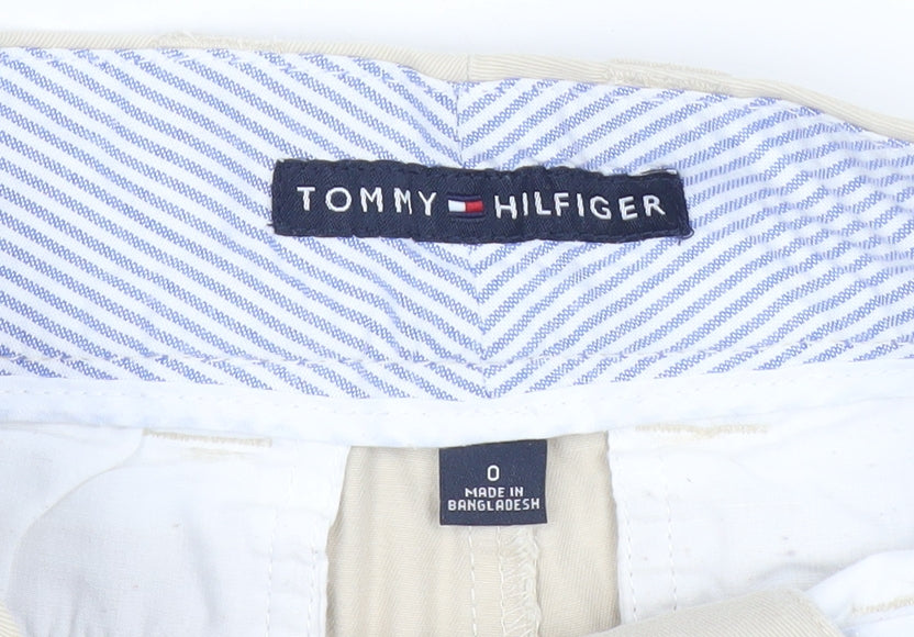 Tommy Hilfiger Women Beige Chino Shorts Size 4 Cotton Casual