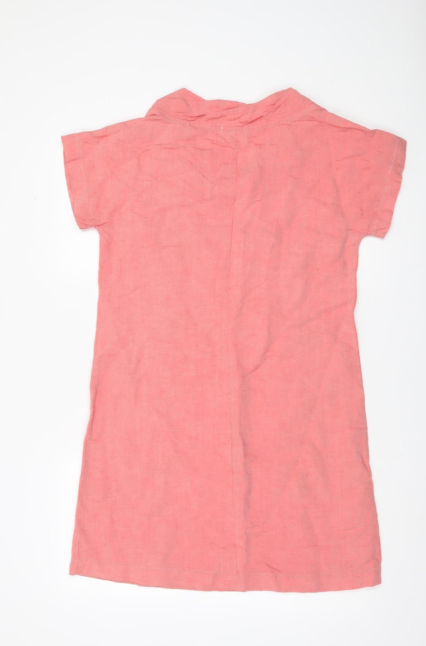 U.S. Polo Assn. Women’s Pink Linen Blend Shift Dress Size 8