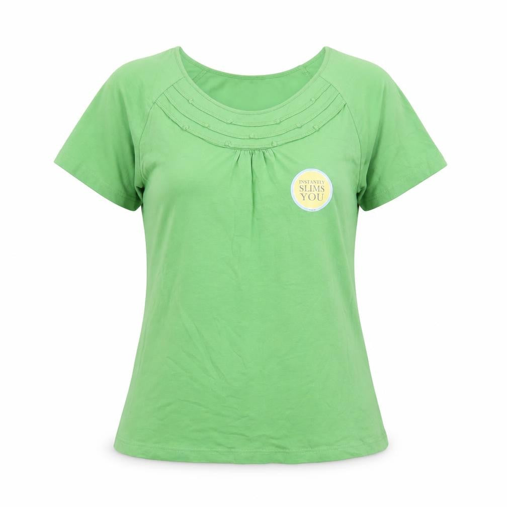 Womens UK Size L Lee Green Cotton Blend T-Shirt