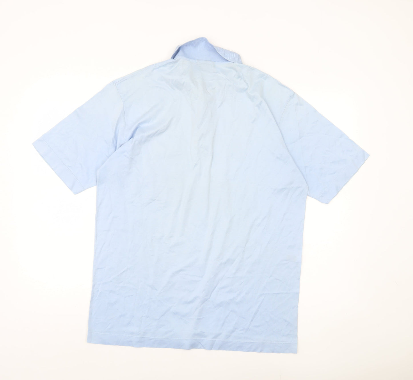 Jaeger Men’s Blue Cotton Polo Shirt M Short Sleeve Casual