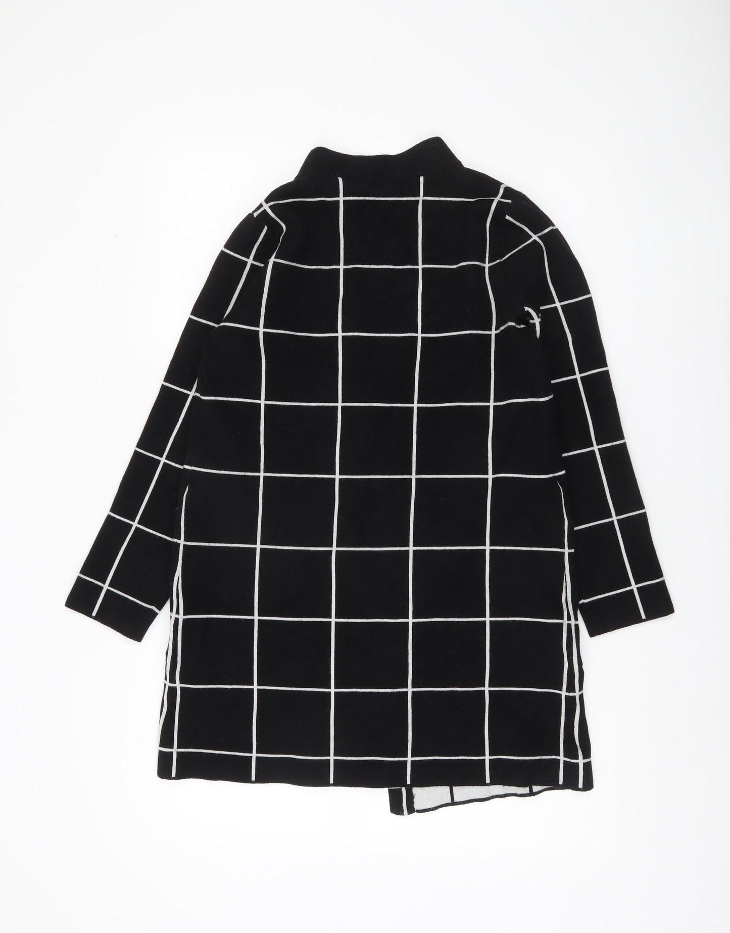 Tahari Womens Black Check Longline Cardigan UK S Workwear Knit