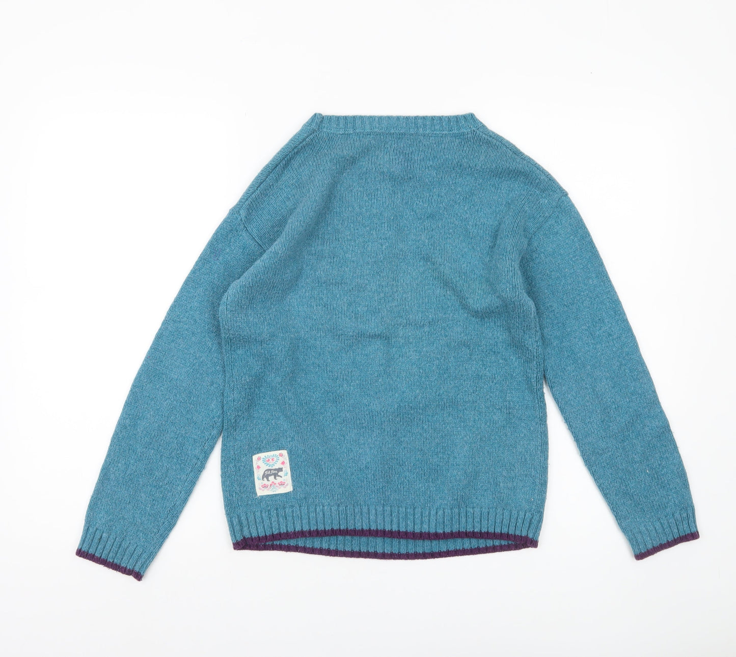 FatFace Boys Blue Owl Graphic Pullover Jumper Size 12-13 Years Cotton Blend