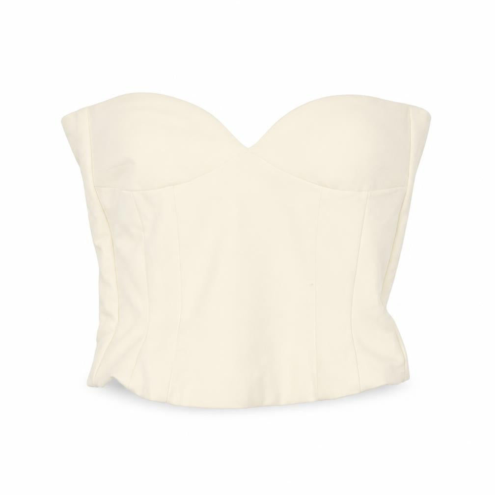 Zara Women’s Ivory Strapless Sweetheart Camisole Blouse XS