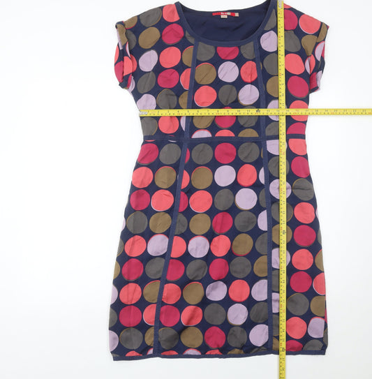 Boden Women’s Multicoloured Polka Dot Silk Shift Dress Size 14