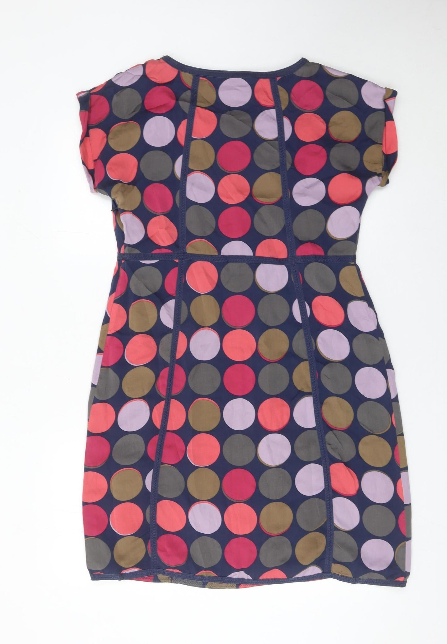 Boden Women’s Multicoloured Polka Dot Silk Shift Dress Size 14