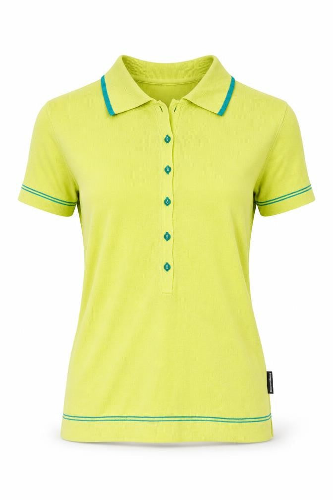 Twopercent Mens Green Polo Shirt S Short Sleeve Knit Button Cotton Blend