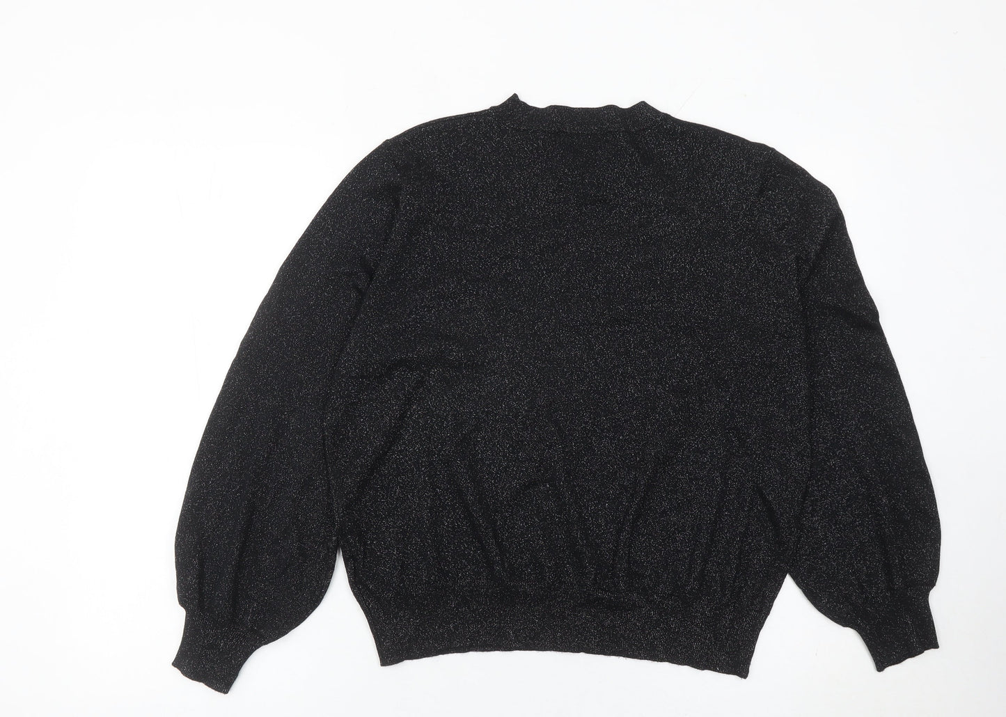 Marks and Spencer Womens Black Glitter Pullover Jumper L