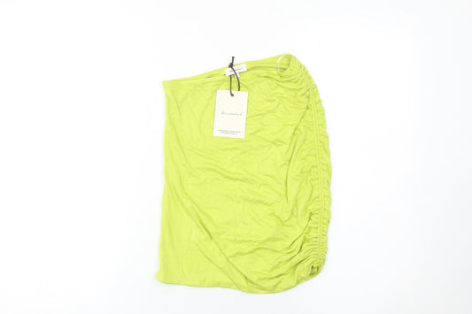 Mars The Label Women’s Green Small Ruched Pencil Skirt