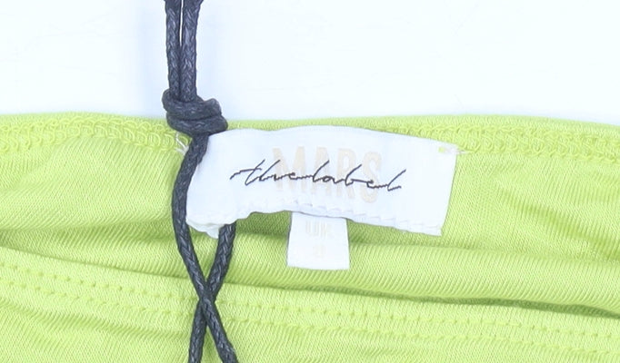 Mars The Label Women’s Green Small Ruched Pencil Skirt