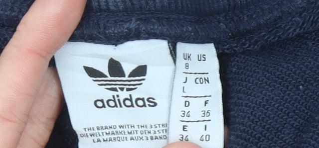Adidas Womens Blue Jogger Trousers Size 8 Cotton Blend