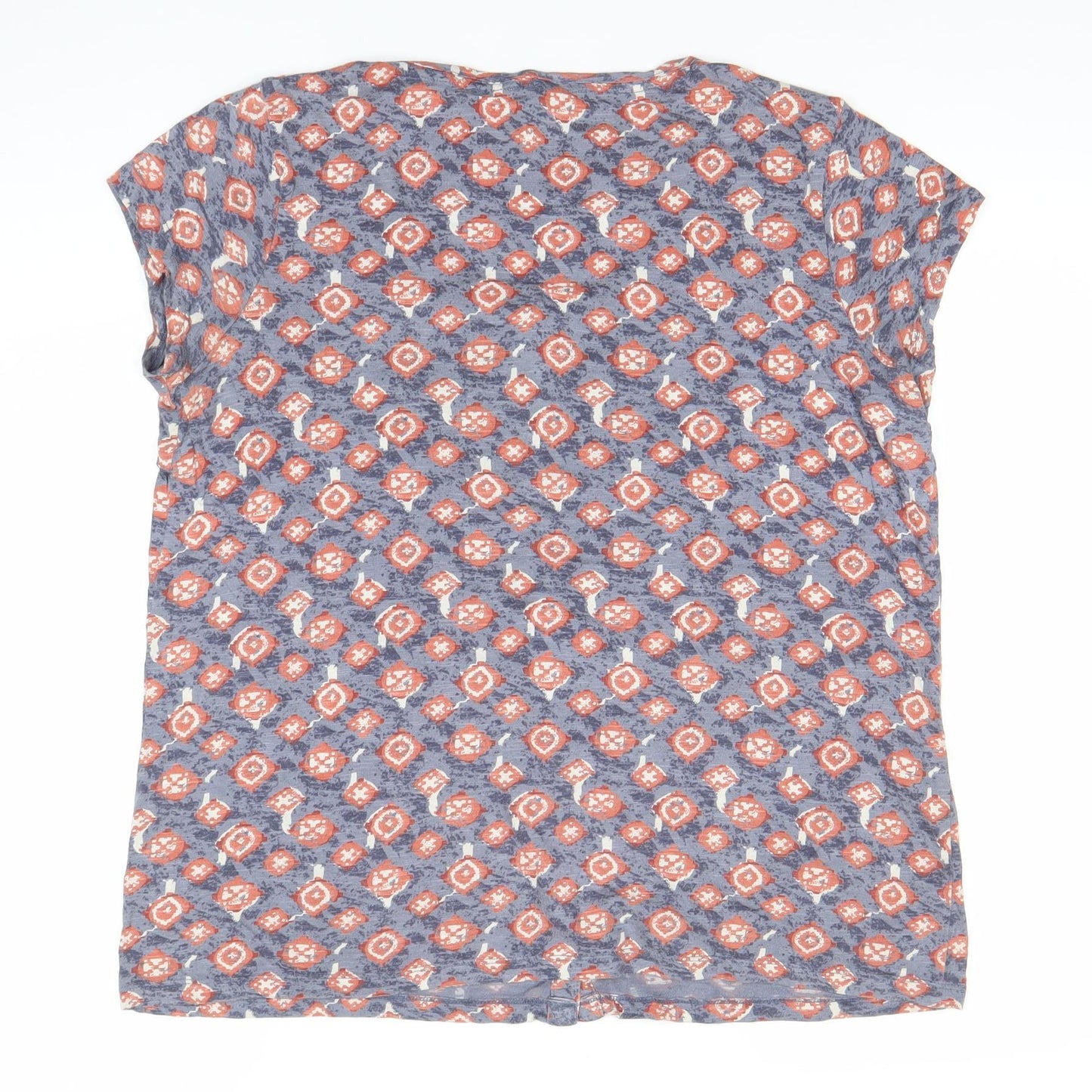 Fat Face Womens Multicoloured Geometric Button Up Top Size 12