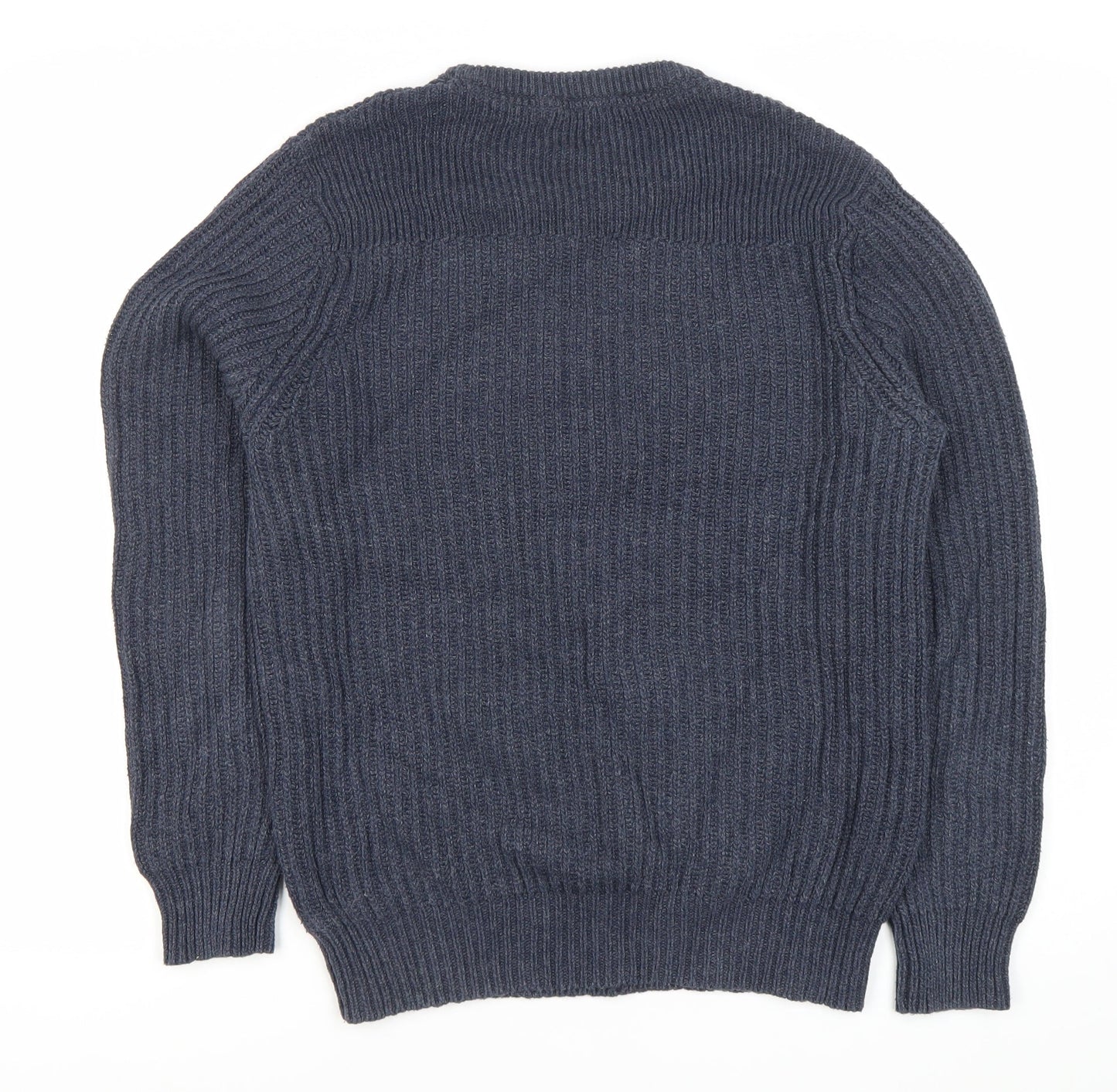 Jack & Jones Men’s Blue Chunky Knit Crew Neck Jumper Size M