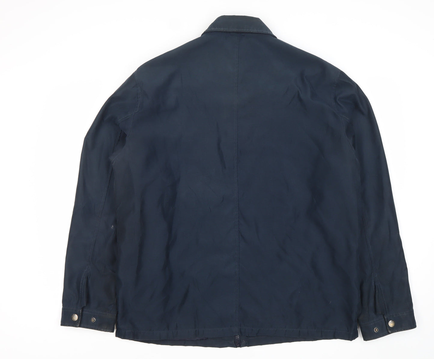 TU Men’s Blue Full Zip Casual Jacket Size L Polyester Nylon