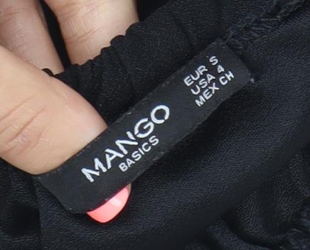 Mango Women’s Black Off Shoulder Shift Dress S Short Sleeve