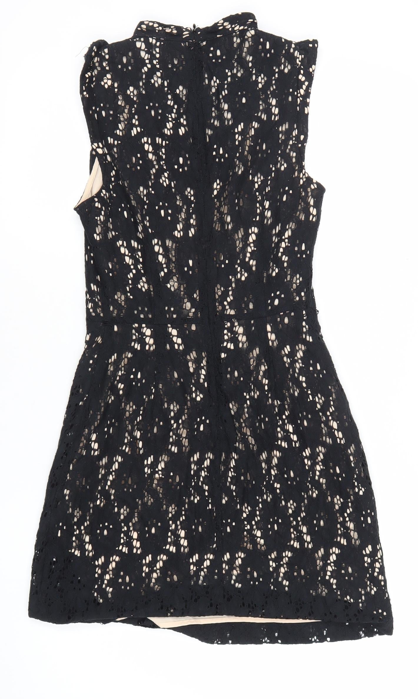Oasis Women’s Black Lace A-Line Dress Size 8 Cocktail Party