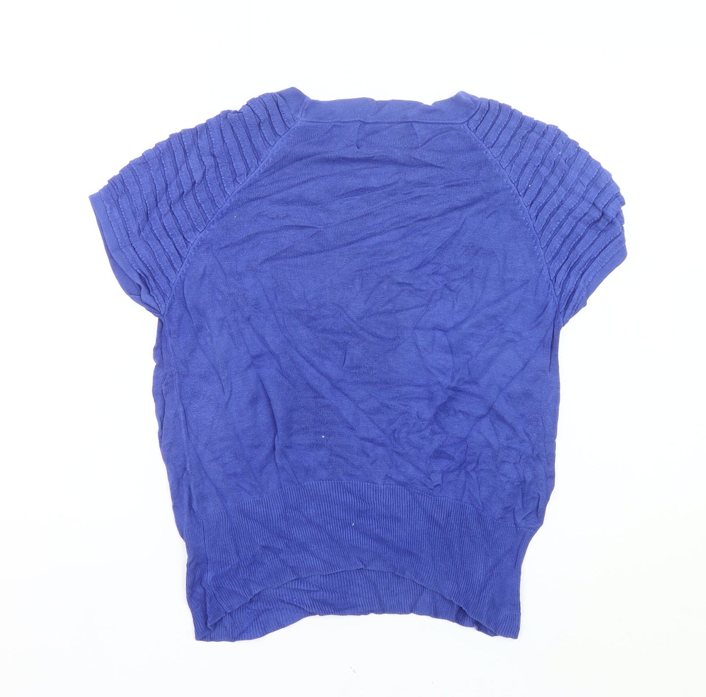 Principles by Ben de Lisi Womens Blue Size 18 Short Sleeve Pullover Jumper
